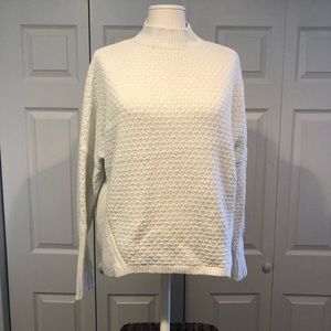 LOFT Cream Mock Turtleneck Sweater
